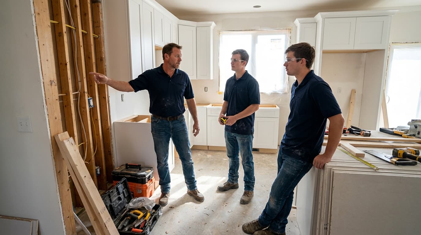 GVX Remodeling team working on a project