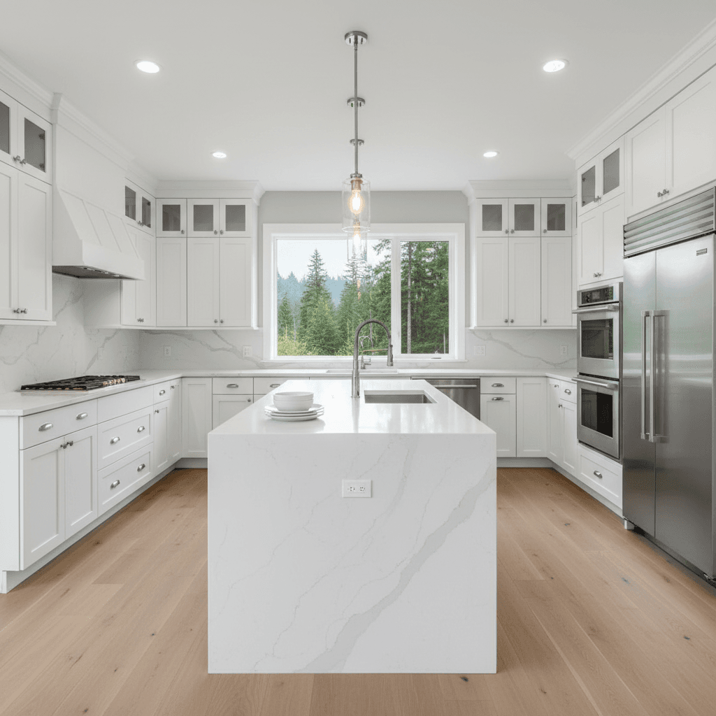 Modern farmhouse kitchen renovation in Vancouver, WA